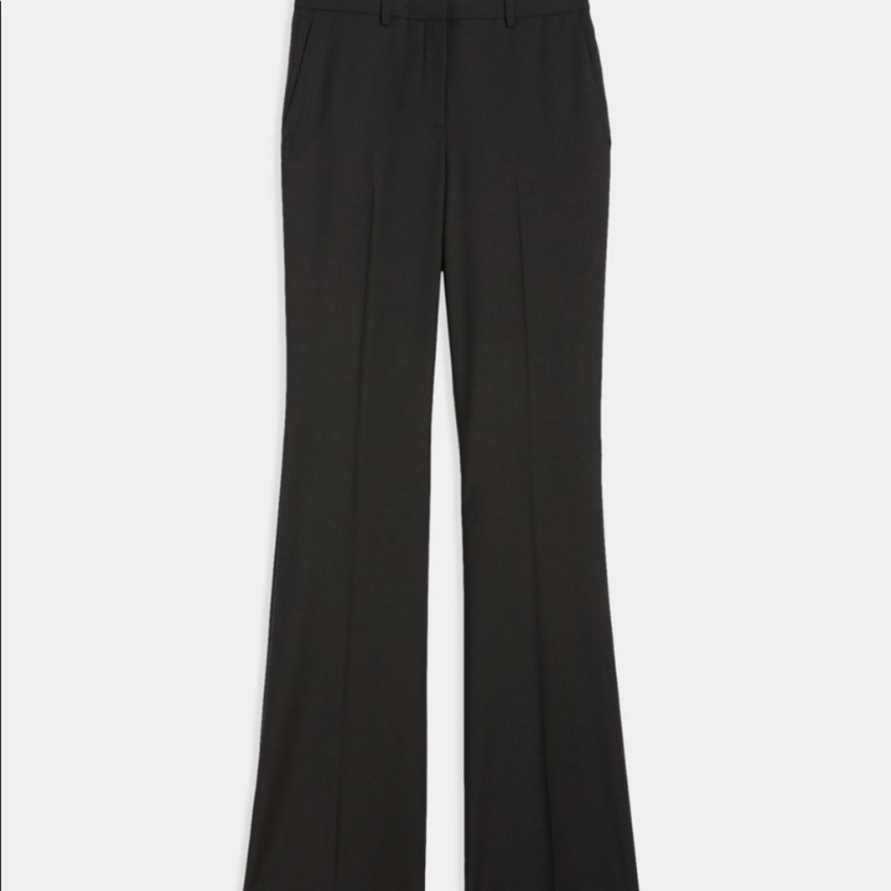 Theory Emory wide leg pants, light gray